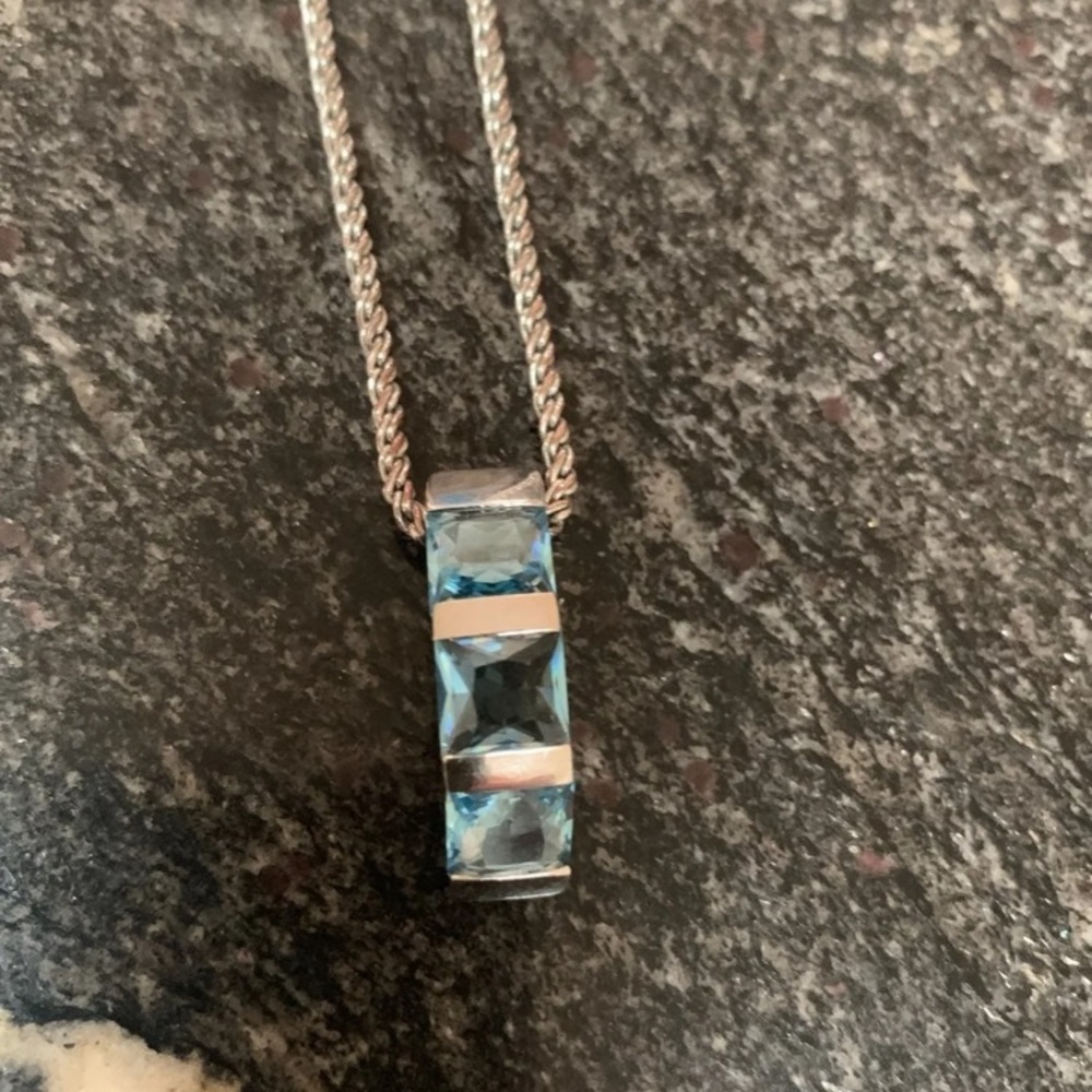 Swarovski Blue Crystal Set Necklace & Earrings